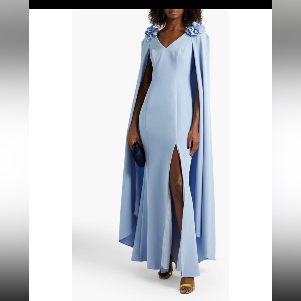 Blue floral  capegown